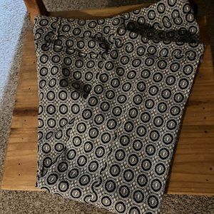 Ankle cropped dress pants.  Black/ White.  Nice firm stretch.